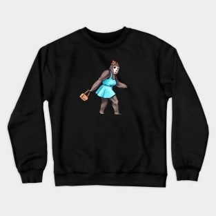 Cute Bigfoot Lady Crewneck Sweatshirt